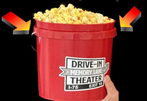 Big Bucket Popcorn- 2 gallon. $13.50, Refill $8